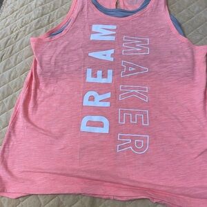 Coral Tank Top with Dream Maker Print